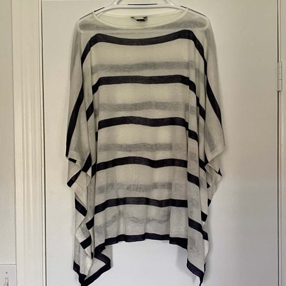 Ralph Lauren navy striped poncho